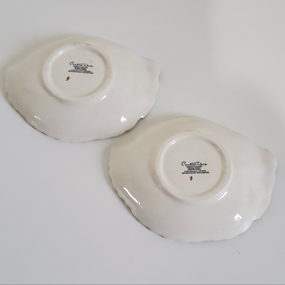 Vintage Carlton Ware 2 Green Serving Dishes - Picture 5 of 6